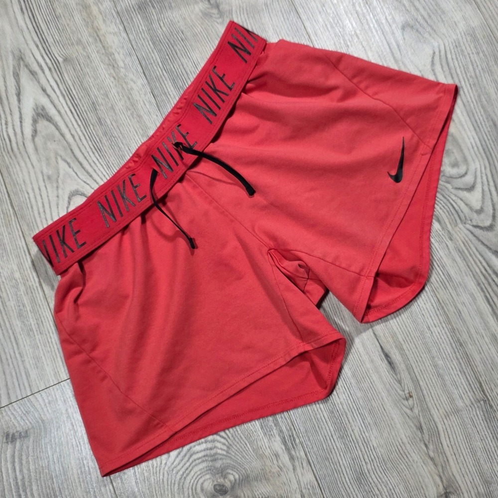 Nike Heatherized Attack Shorts - Crimson Tint and Black - Womens Small
